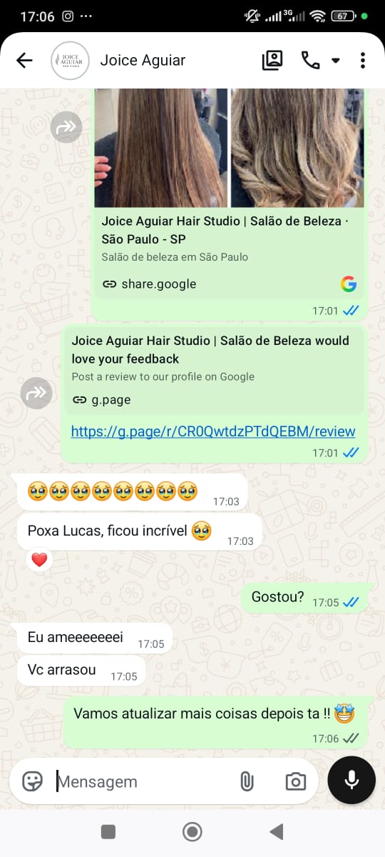 Resultado da LSI Agência para Joice Aguiar — retorno do cliente sobre o trabalho realizado